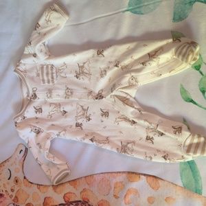 Disney Baby Bambi footies, sz NB